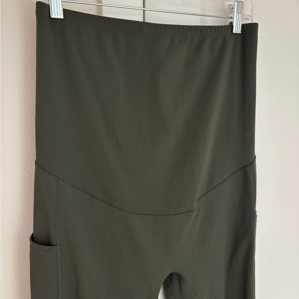 Poshdivah Yoga Pants Leggings, XL Maternity Over The Belly Pants, 27" Inseam - Picture 3 of 7